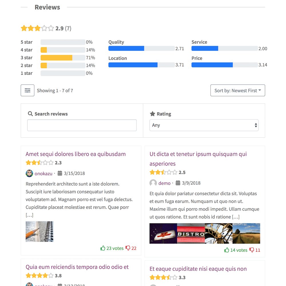 Reviews